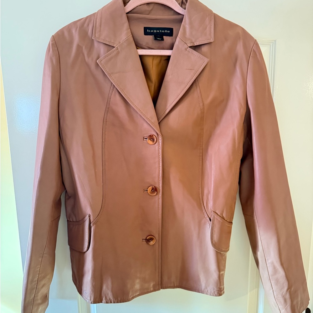 Bagatelle Women's Leather Jacket in Tan